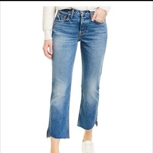 GRLFRND Tatum turn blue straight crop jeans size 28